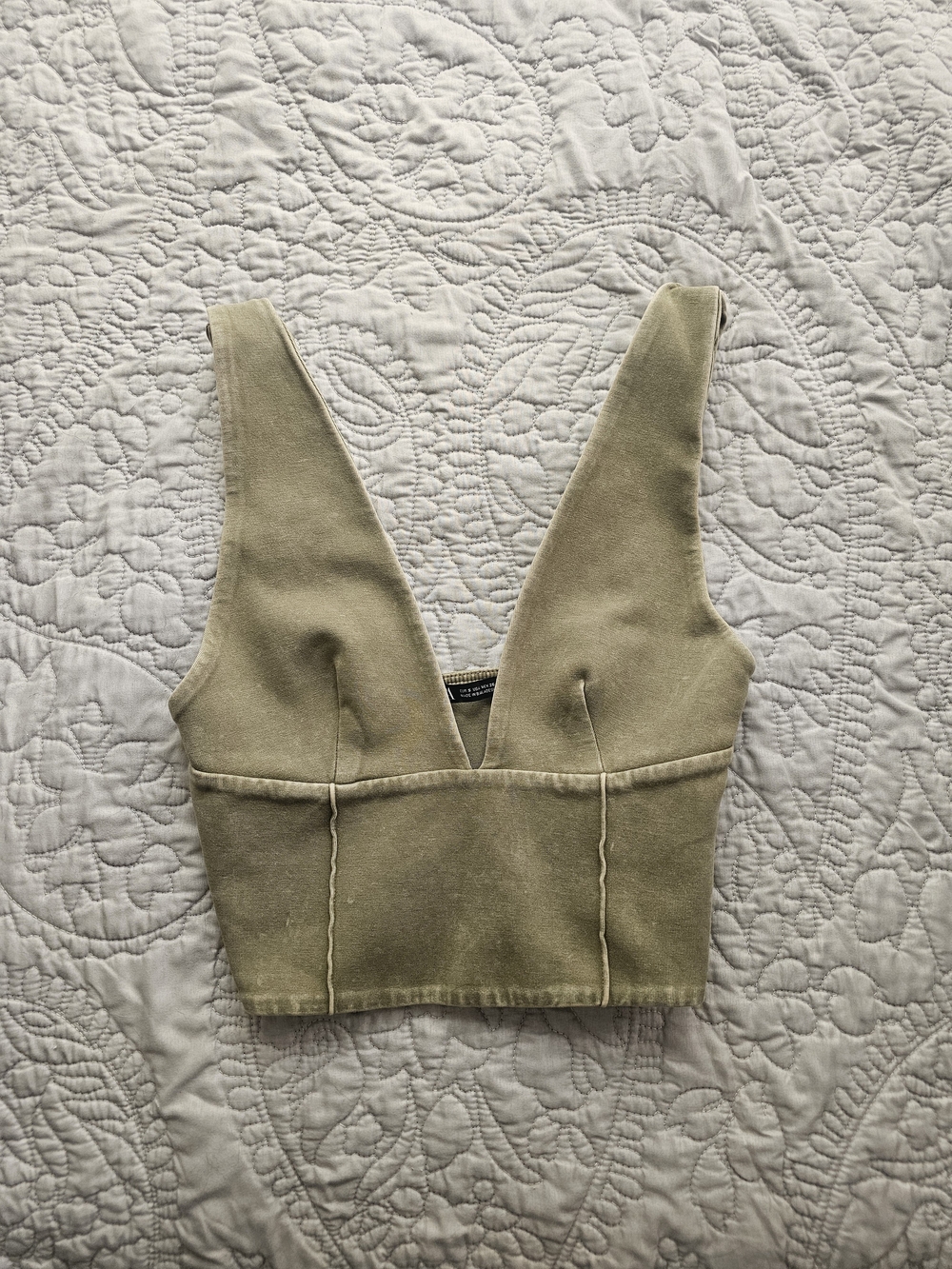 Zara V-Neck Structured Crop Top